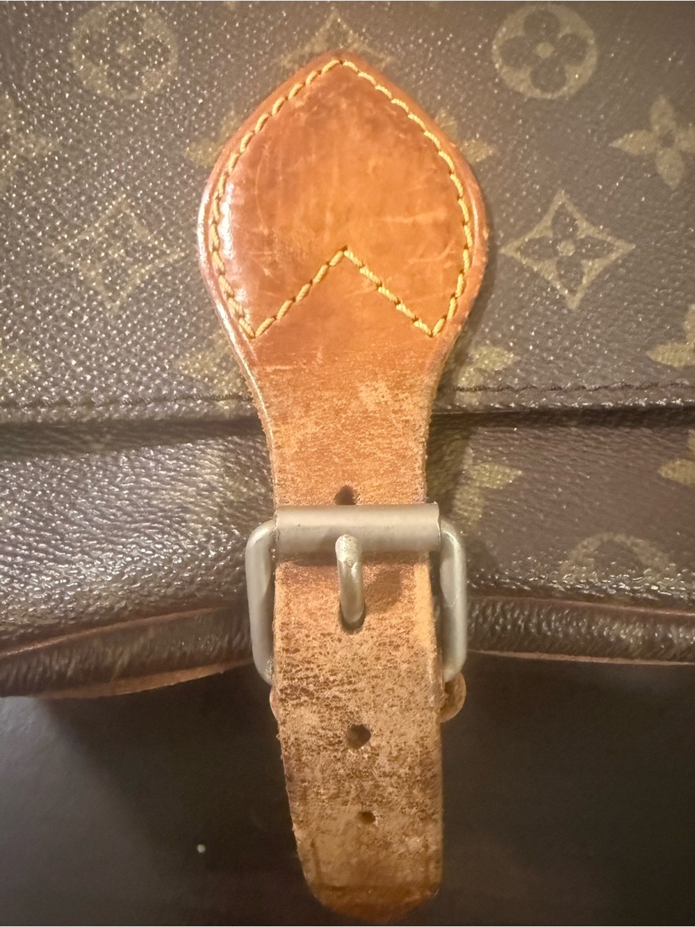 Louis Vuitton Monogram Leather Strap Crossbody - Brown & Tan - Picture 3 of 7